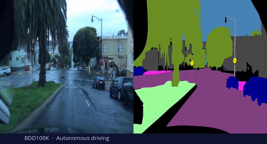 BDD100K driving — input vs DiGSeg