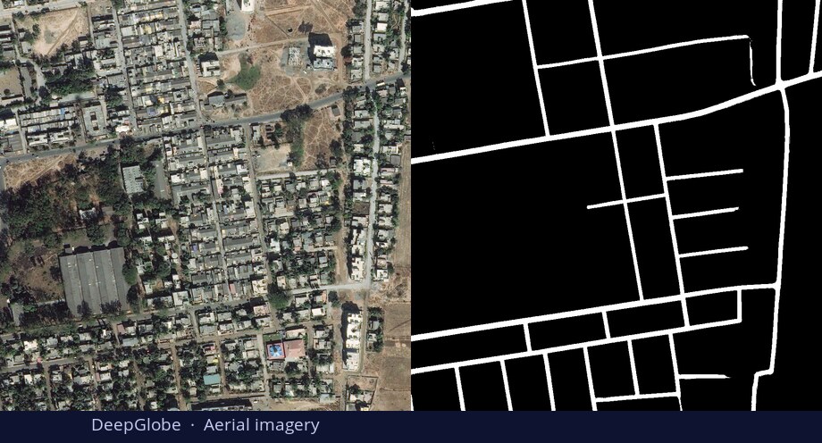 DeepGlobe aerial imagery — input vs DiGSeg