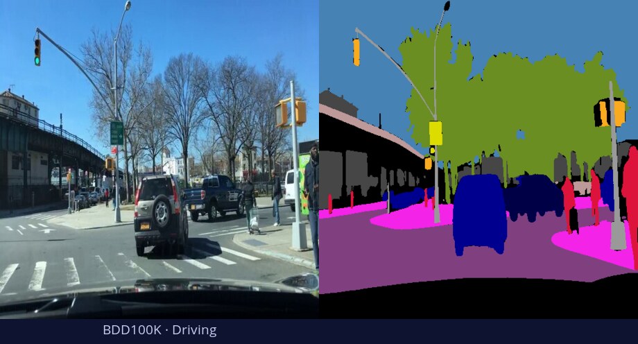 BDD100K — Driving — input vs DiGSeg