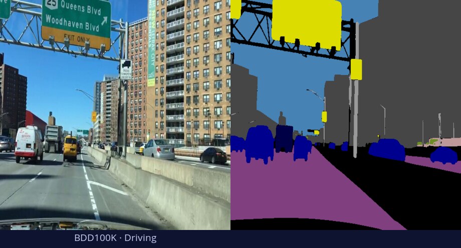 BDD100K — Driving — input vs DiGSeg