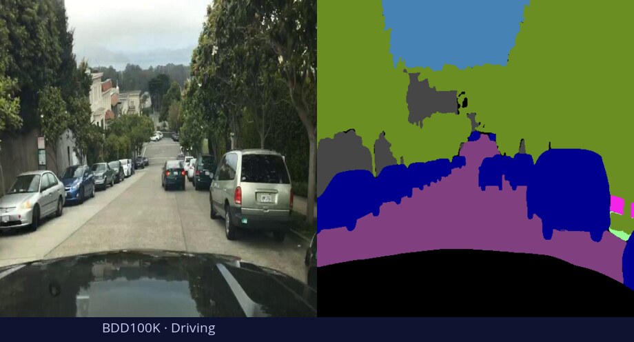 BDD100K — Driving — input vs DiGSeg