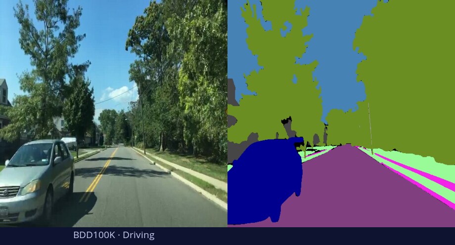 BDD100K — Driving — input vs DiGSeg