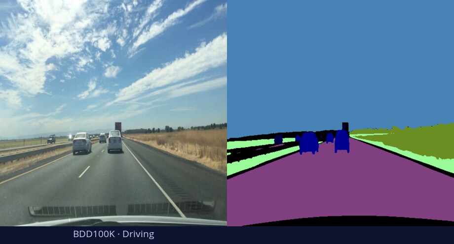 BDD100K — Driving — input vs DiGSeg
